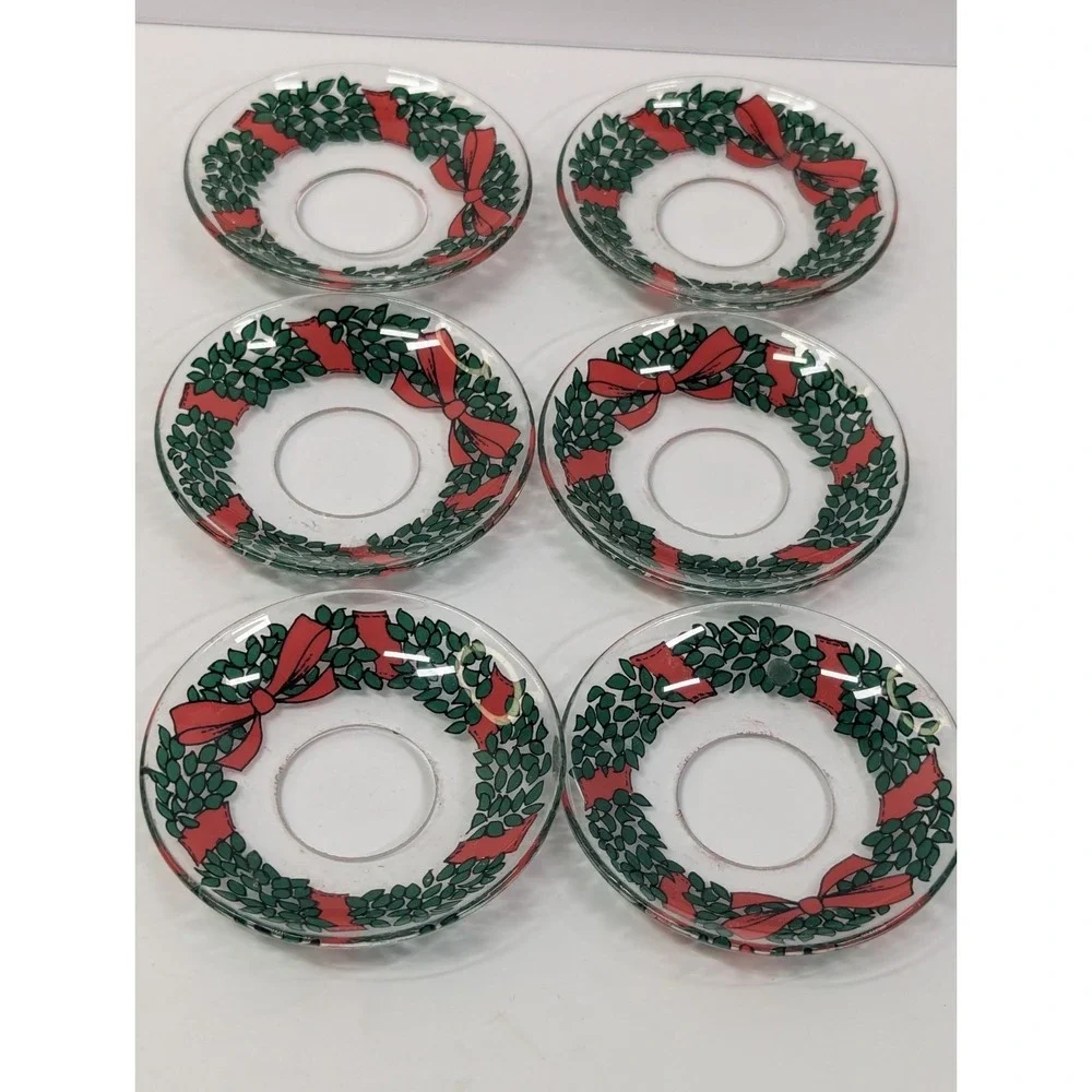 Bobeches Taper Candle Wax Drip‎ Catchers Mistletoe Holly Berry Lillian Vernon